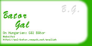 bator gal business card